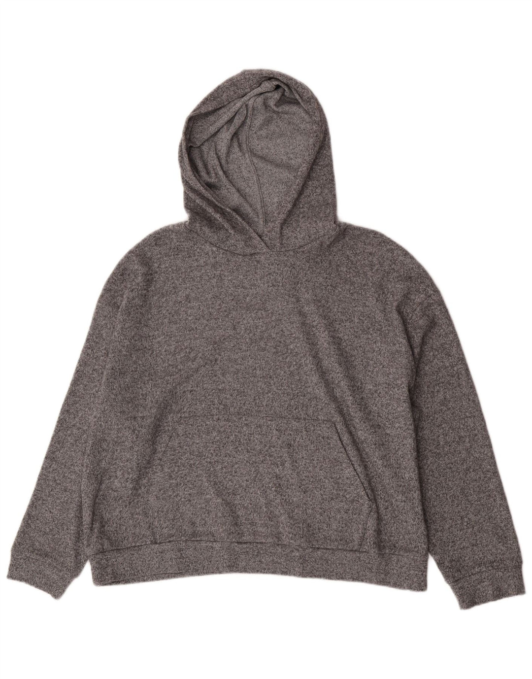 Maglione oversize con cappuccio da donna Marks & Spencer UK 18 XL grigio chiazzato