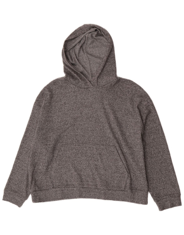 Maglione oversize con cappuccio da donna Marks & Spencer UK 18 XL grigio chiazzato