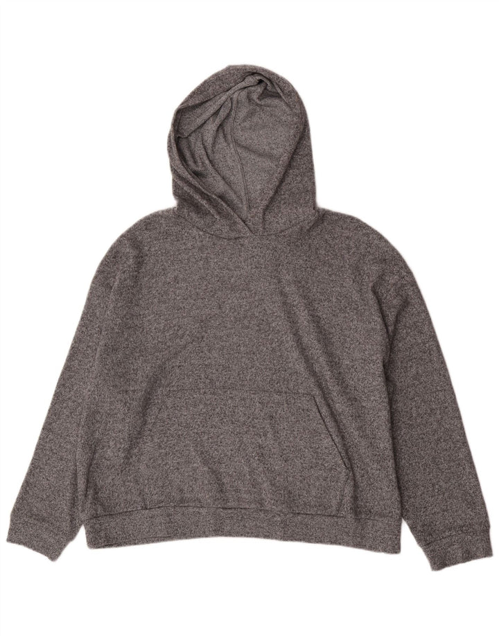 Maglione oversize con cappuccio da donna Marks & Spencer UK 18 XL grigio chiazzato