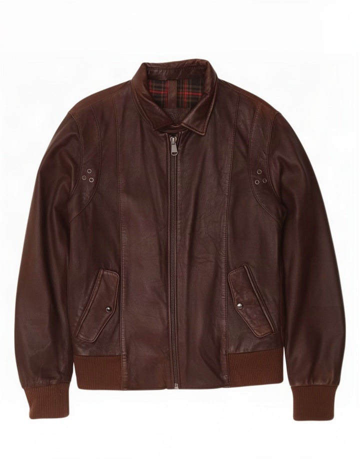 Giacca In Pelle Uomo Conbipel IT 48 Marrone Medio
