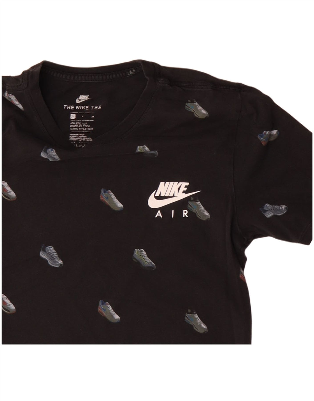T-shirt grafica Nike da uomo con taglio atletico, piccola, in cotone nero