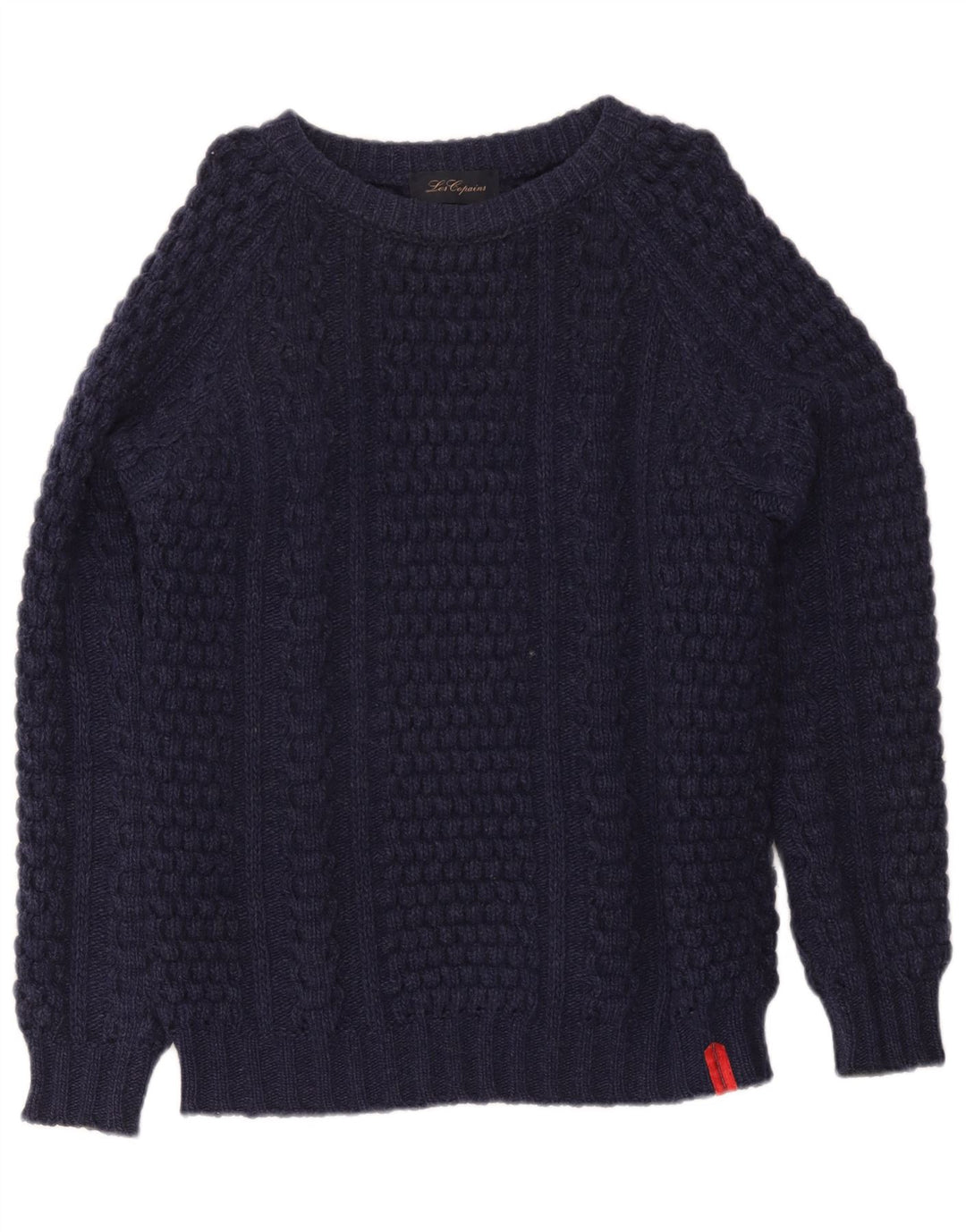 Maglione maglione girocollo da uomo vestibilità regolare Les Copains piccolo blu navy