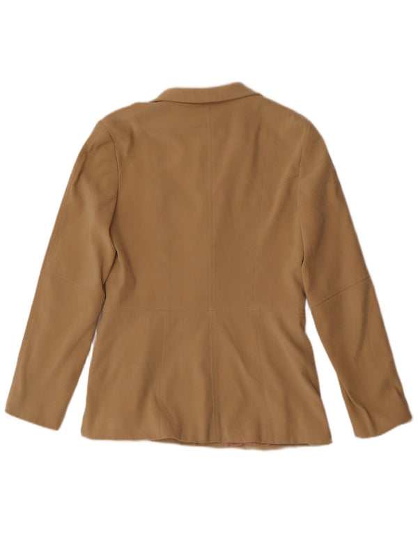 Giacca blazer a 3 bottoni da donna Zara UK 12 beige medio