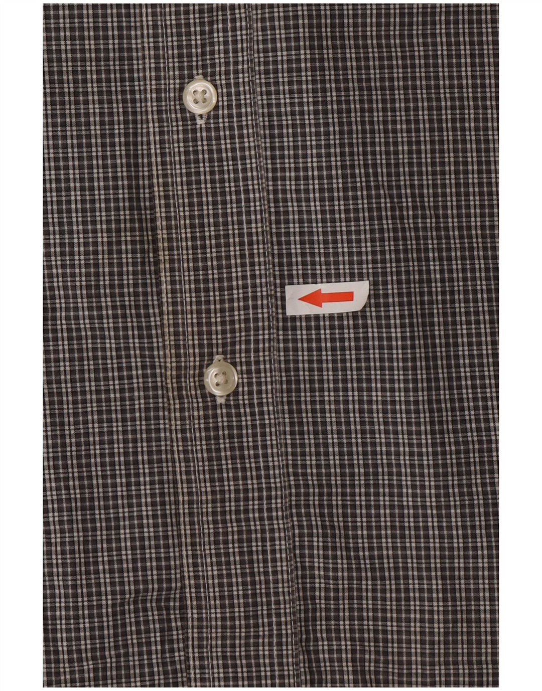 Chaps - Camicia a maniche corte da uomo Easy Care, in cotone a quadri grigi grandi