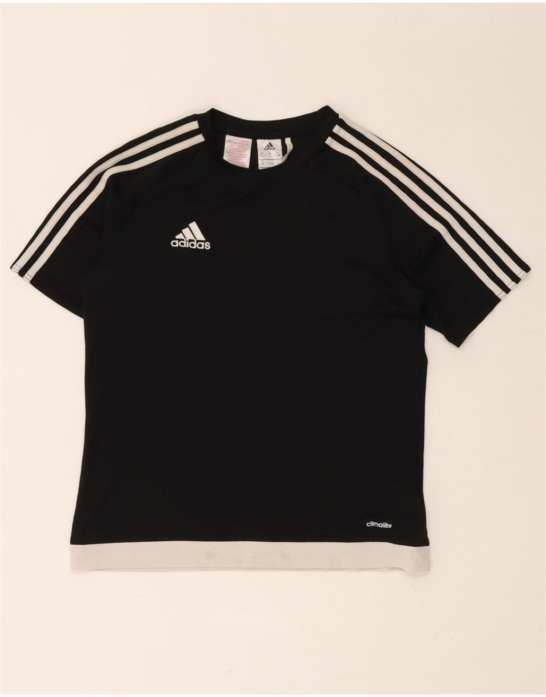 T-shirt ADIDAS da ragazzo Climalite 13-14 anni in poliestere color block nero