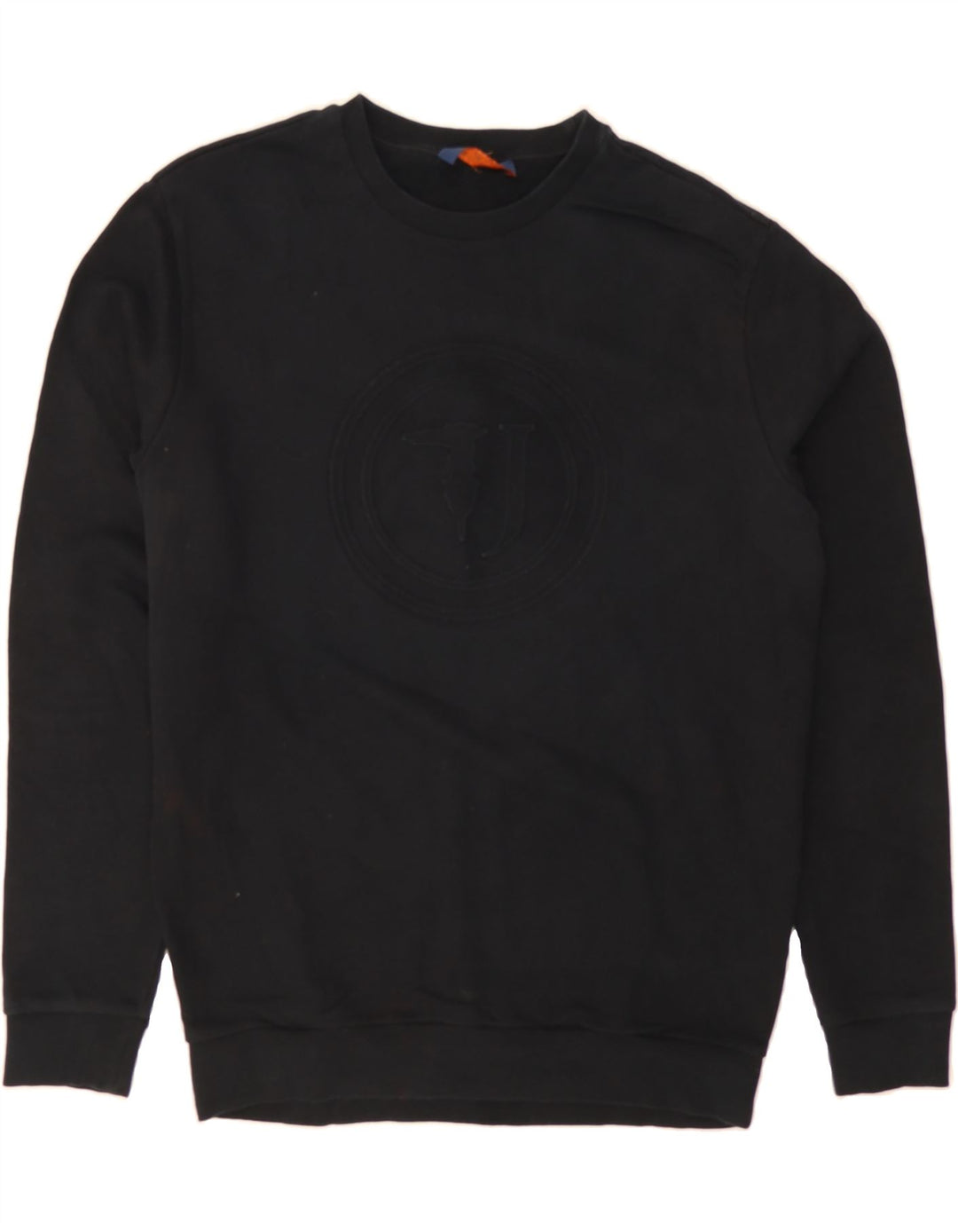 TRUSSARDI JEANS Mens Sweatshirt Jumper Large Black Cotton Vintage Trussardi Jeans and Second-Hand Trussardi Jeans from Messina Hembry 