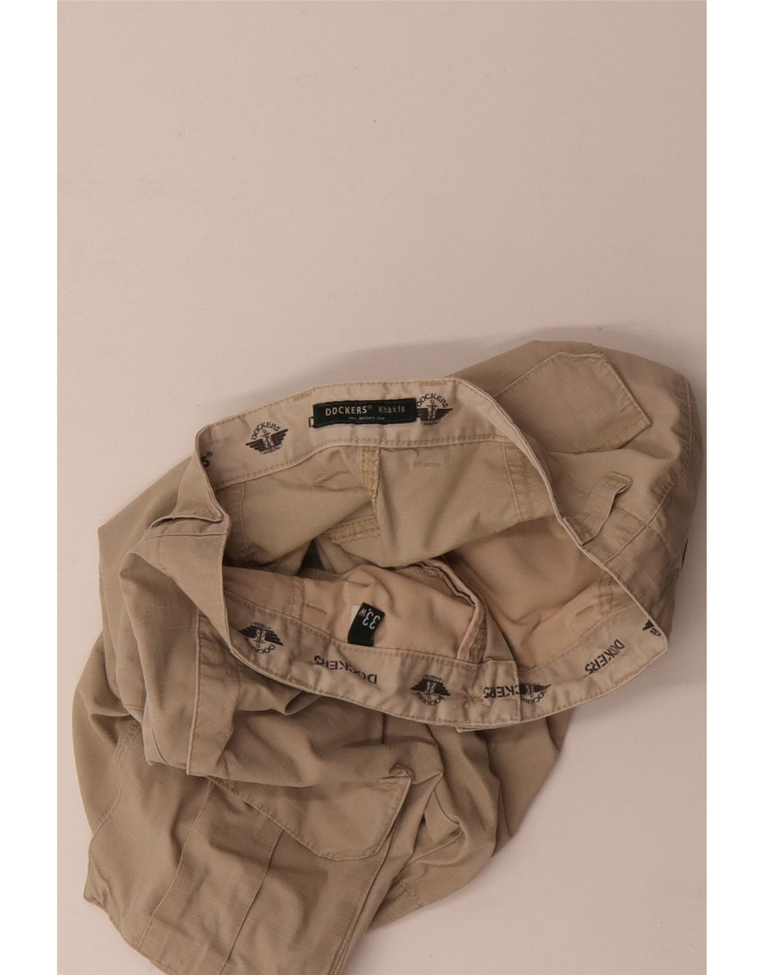 DOCKERS Pantaloncini cargo kaki da donna W33 Beige medio