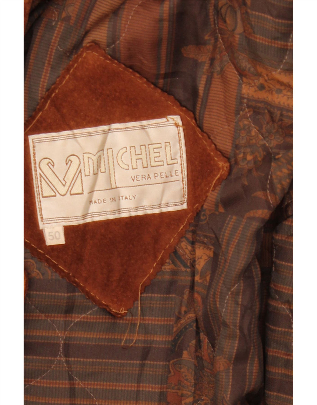Soprabito oversize in pelle scamosciata da donna Michel IT 50 XL in pelle marrone