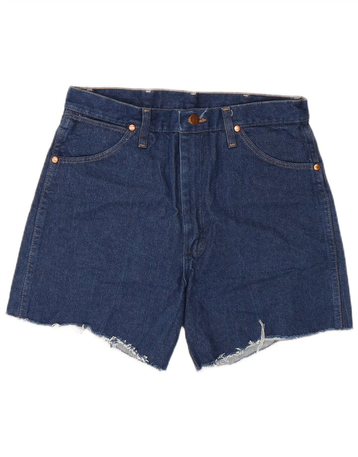Pantaloncini di jeans da donna Wrangler W30 blu medio