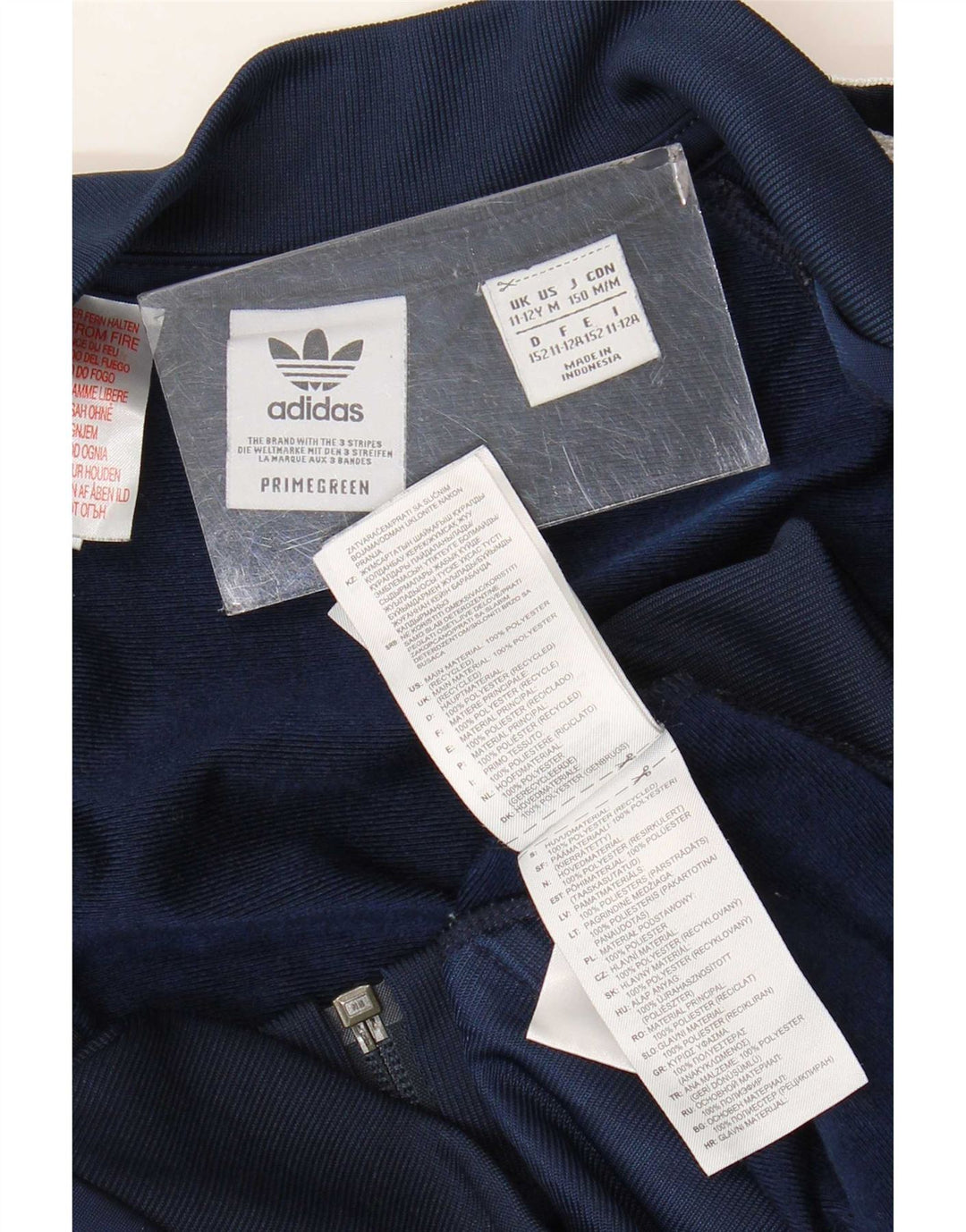 Giacca da tuta da ragazzo Adidas 11-12 anni Blu Navy Colourblock