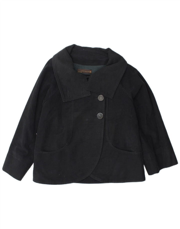 Giacca blazer a 2 bottoni da donna Zara UK 14 media nera