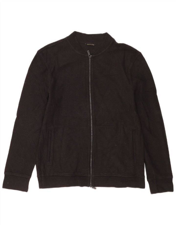 Maglione cardigan da uomo Massimo Dutti in cotone nero medio