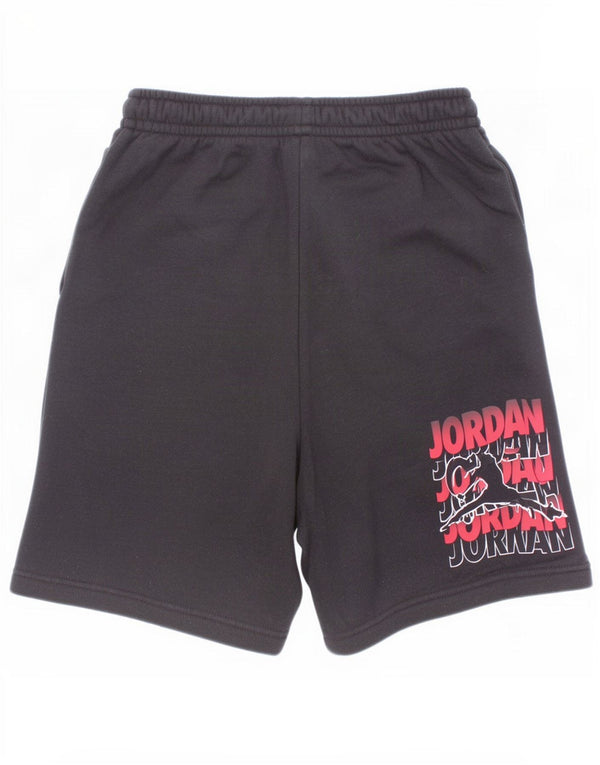 Pantaloncini sportivi Jordan con grafica da ragazzo, 12-13 anni, grandi, in cotone nero