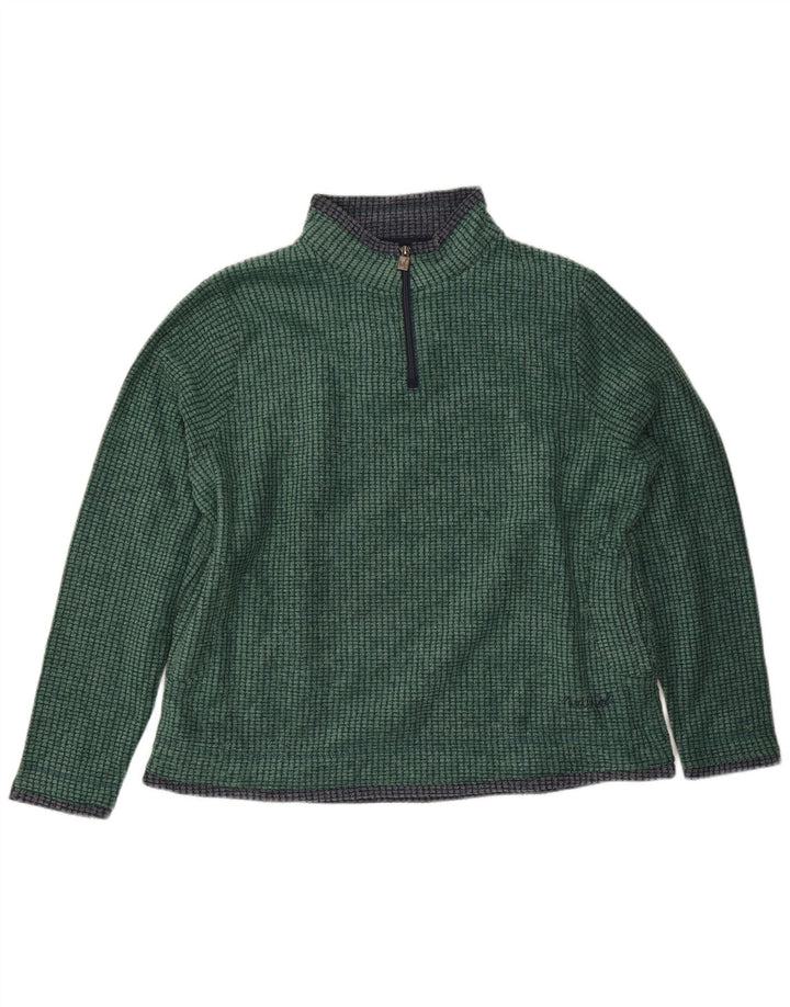 Maglione in pile da uomo con collo con zip Weird Fish XL verde poliestere