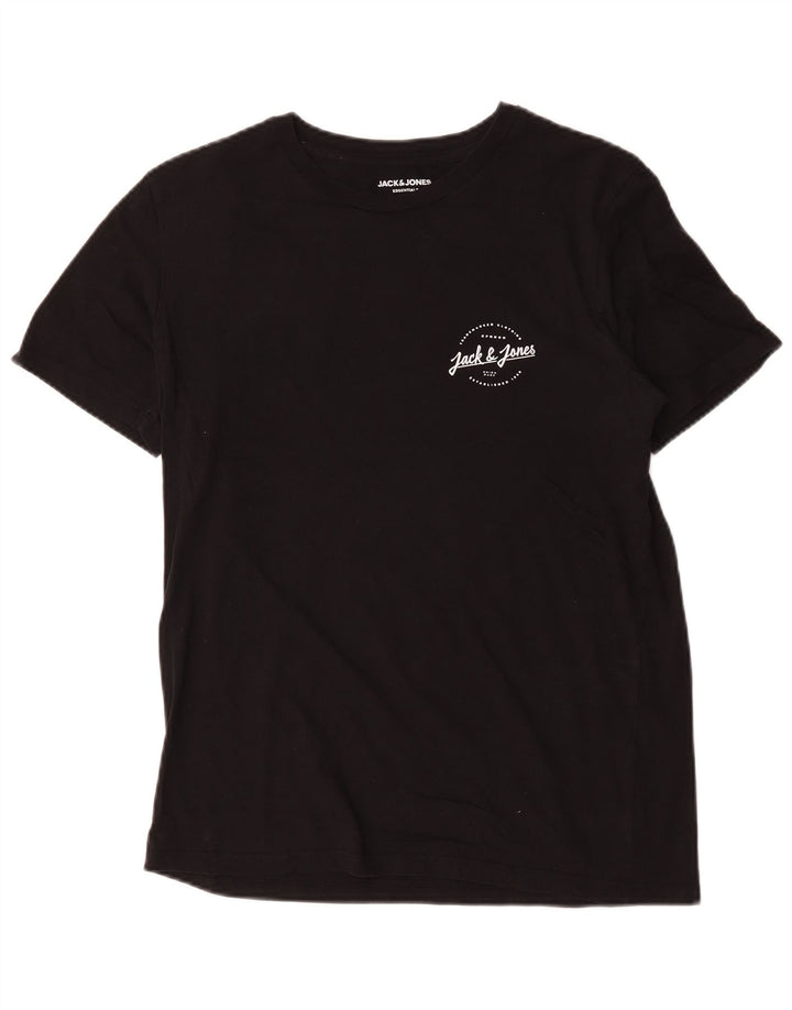 T-shirt da uomo Jack & Jones Top grande in cotone nero