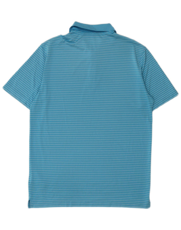 Polo Nike da uomo Dri Fit in poliestere gessato blu medio