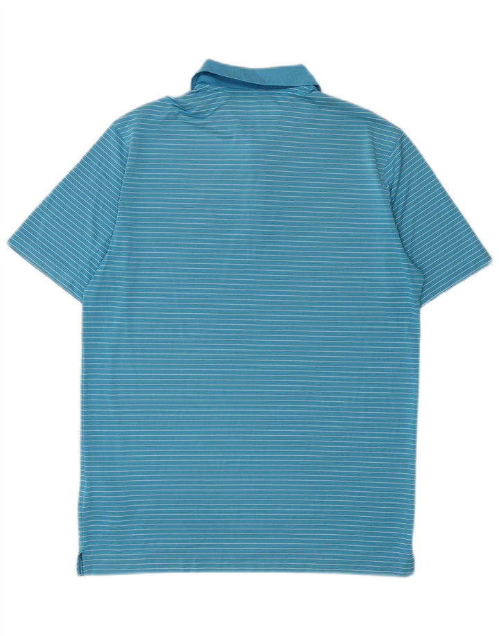 Polo Nike da uomo Dri Fit in poliestere gessato blu medio
