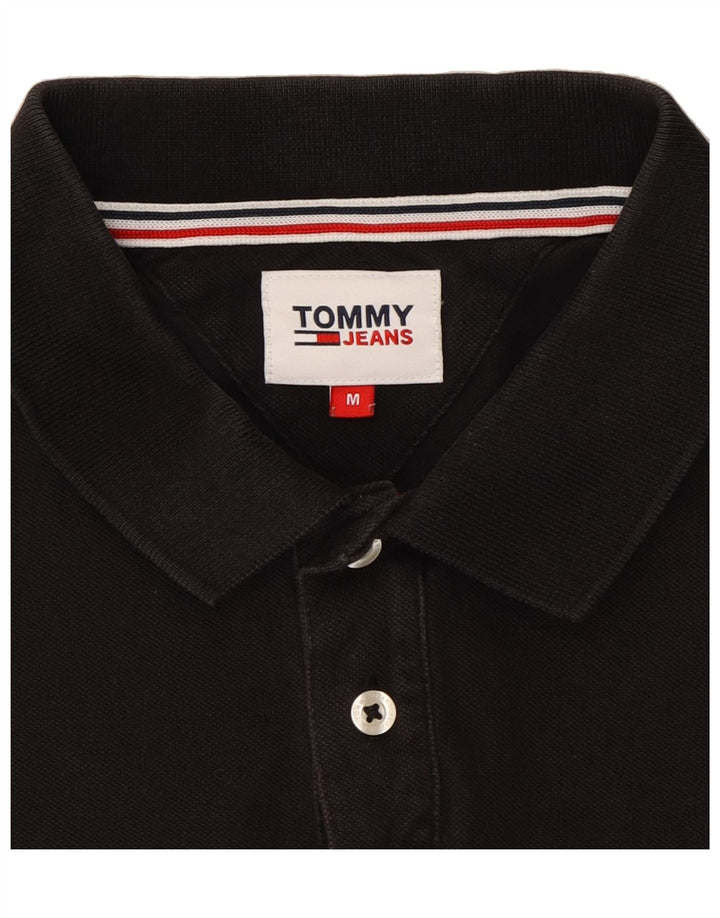 TOMMY HILFIGER Mens Polo Shirt Medium Black Cotton Vintage Tommy Hilfiger and Second-Hand Tommy Hilfiger from Messina Hembry 