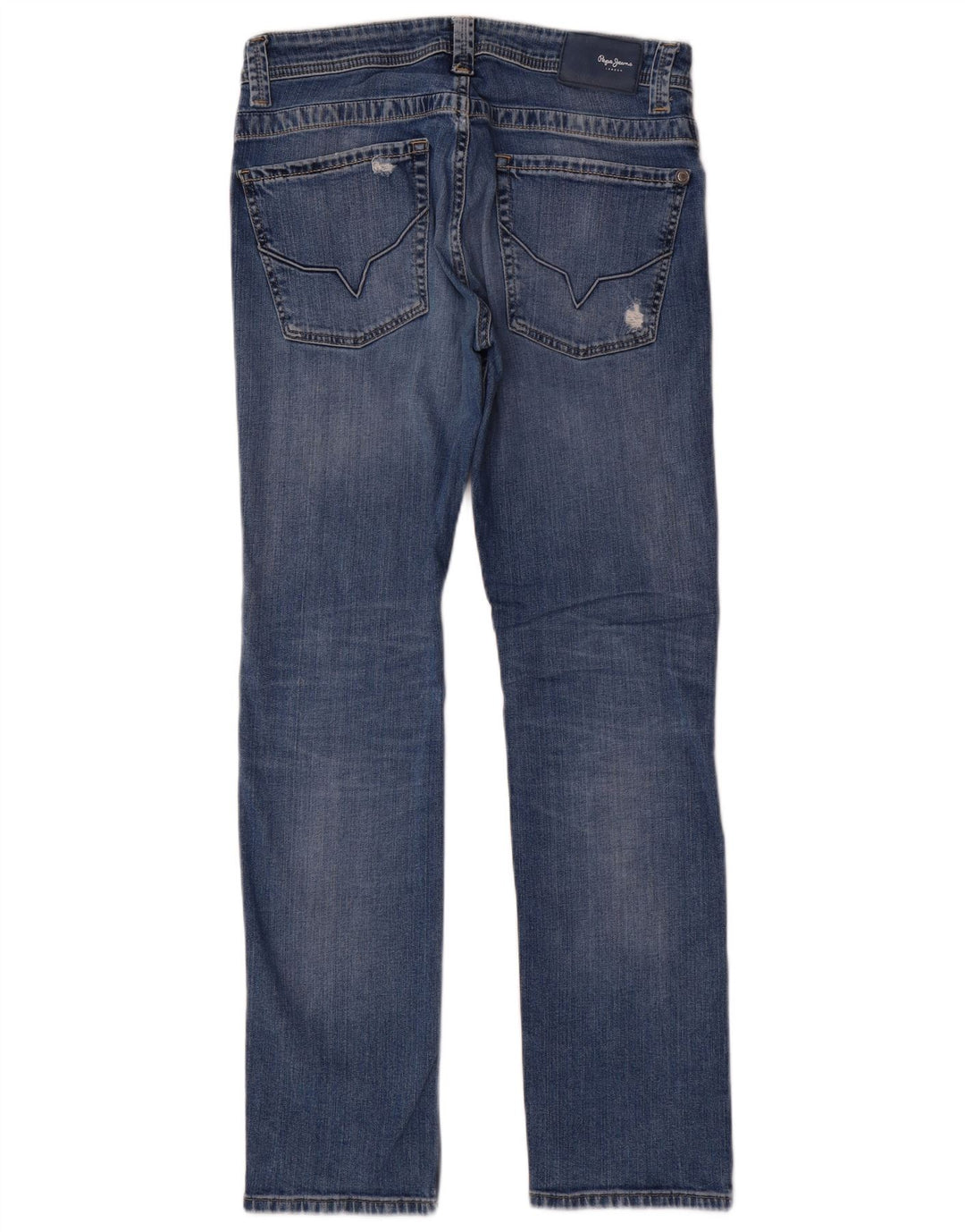 PEPE Jeans Jeans dritti regolari invecchiati da uomo W32 L32 cotone blu