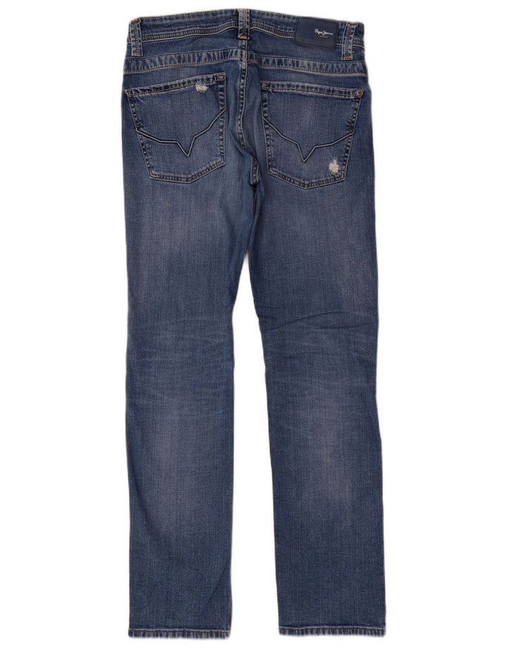 PEPE Jeans Jeans dritti regolari invecchiati da uomo W32 L32 cotone blu