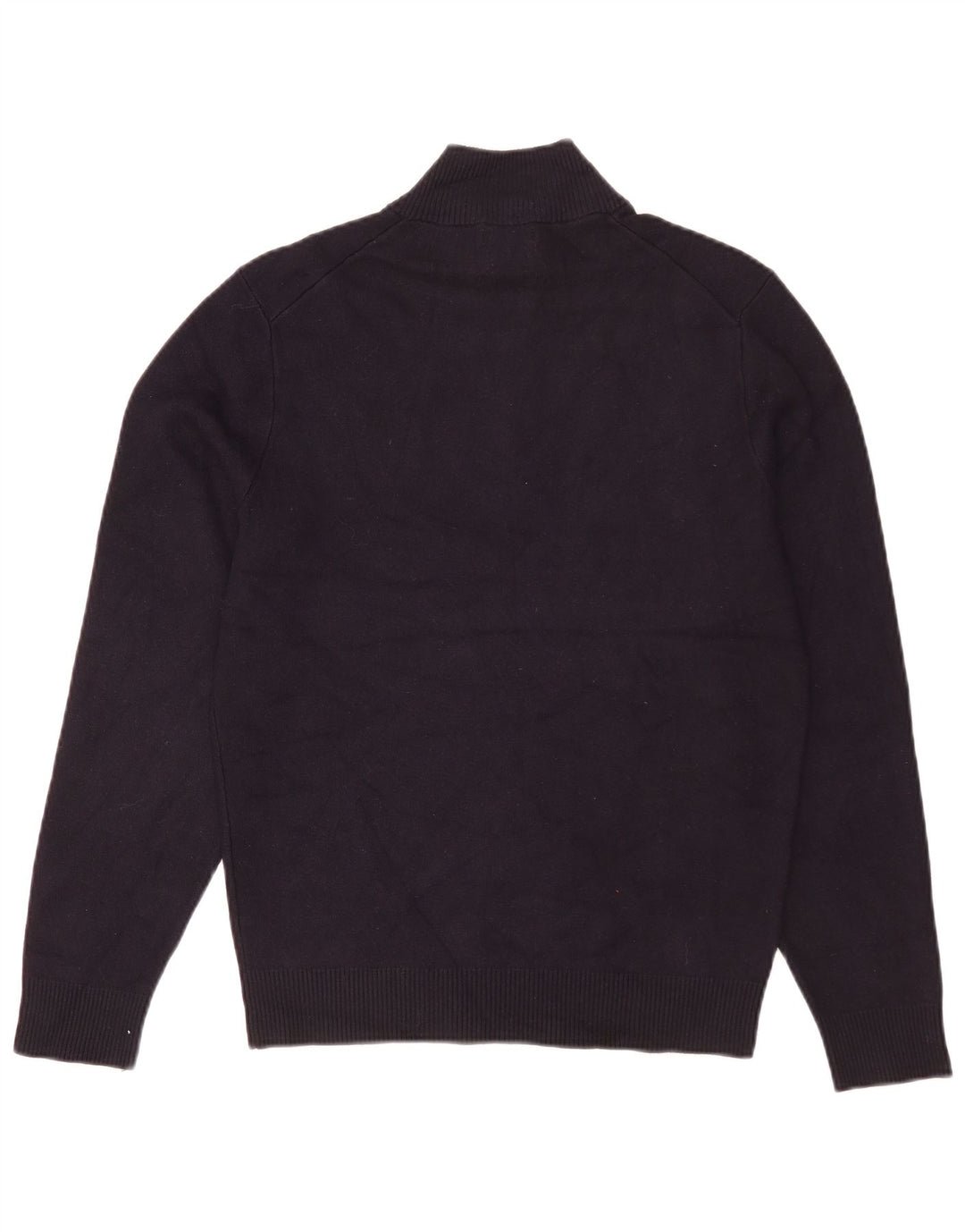 Maglione maglione da uomo con zip e collo Massimo Dutti blu navy medio