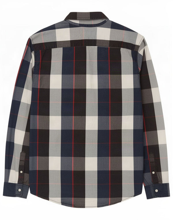 Camicia da uomo Levi's grande in cotone scozzese blu navy