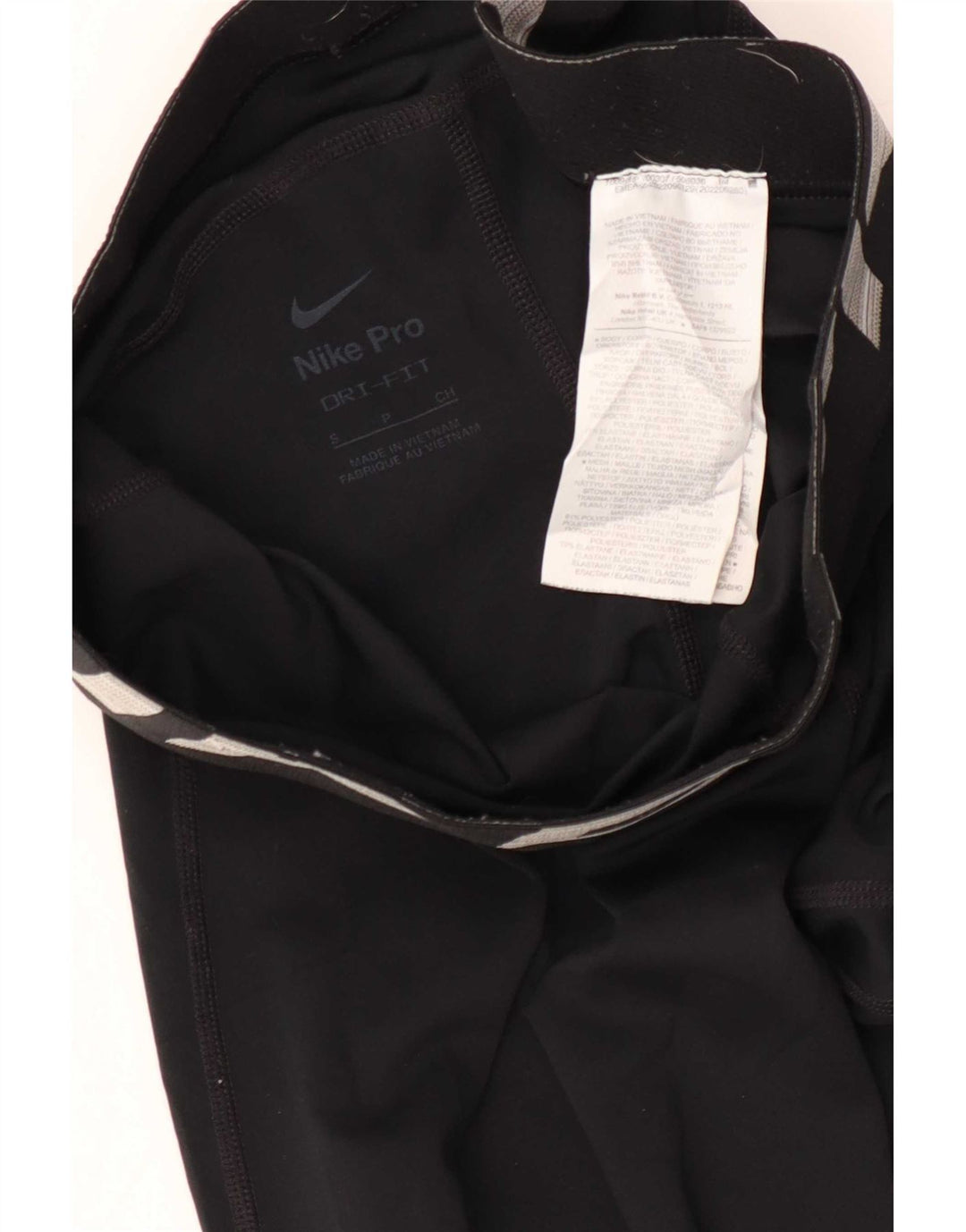 Leggings grafici Nike da donna Dri Fit UK 8 piccoli poliestere nero