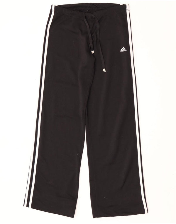 Pantaloni da tuta da donna Adidas a gamba larga UK 10 piccoli poliestere nero