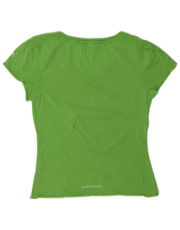 T-shirt grafica Puma Mahanuala da donna UK 12 cotone verde medio