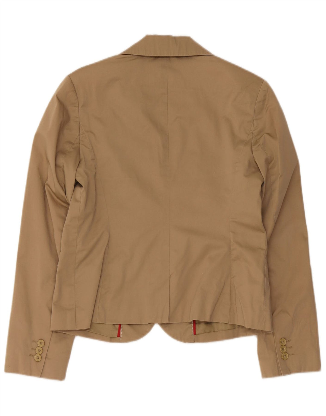 Giacca blazer a 2 bottoni da donna Tommy Hilfiger US 8 cotone beige medio