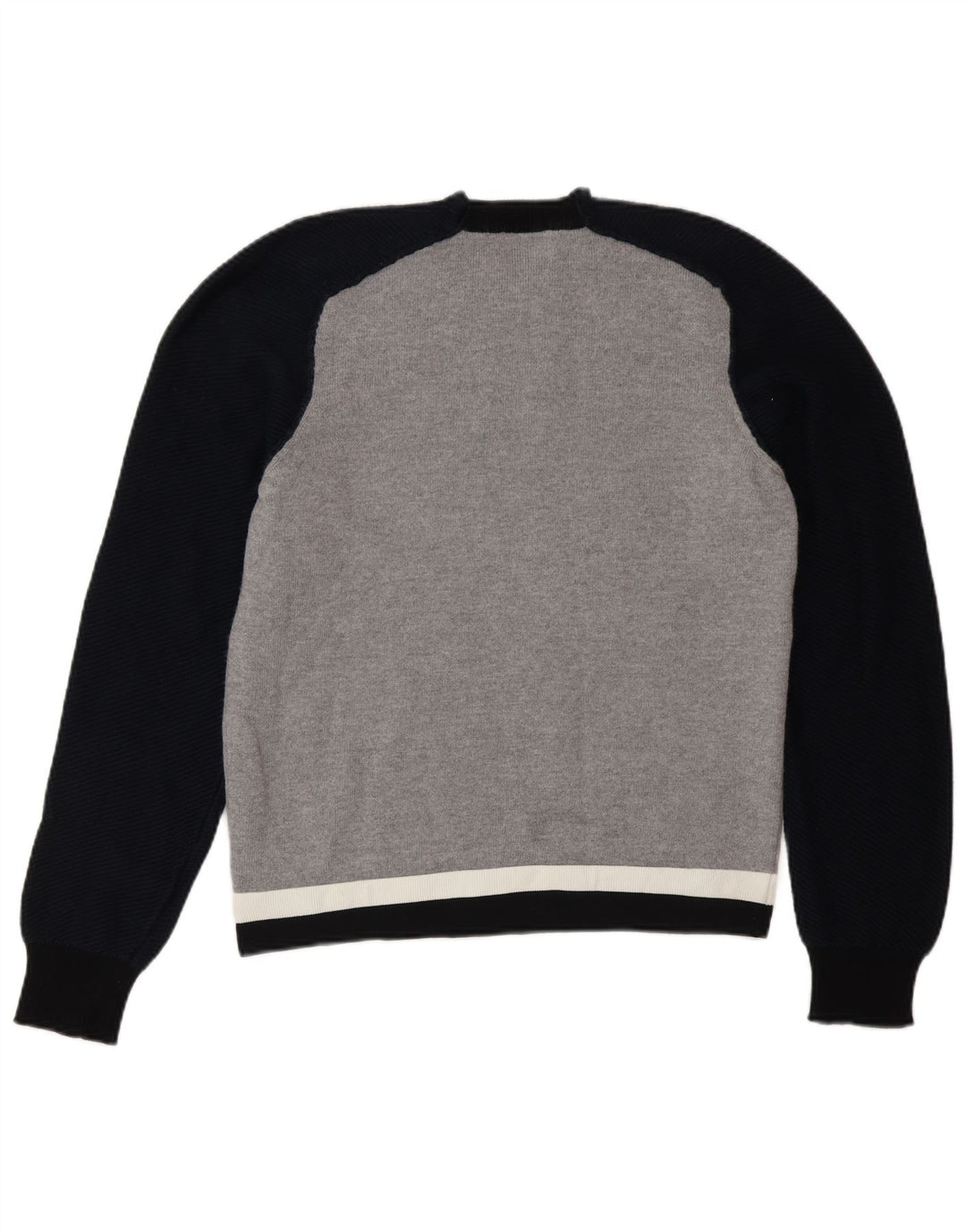 Maglione maglione girocollo da donna Iceberg UK 12 Lana color block grigio medio