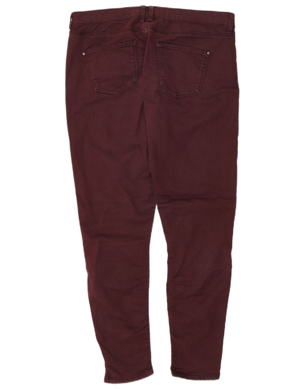 Topshop Donna Leigh Jegging Jeans W32 L27 Cotone Bordeaux