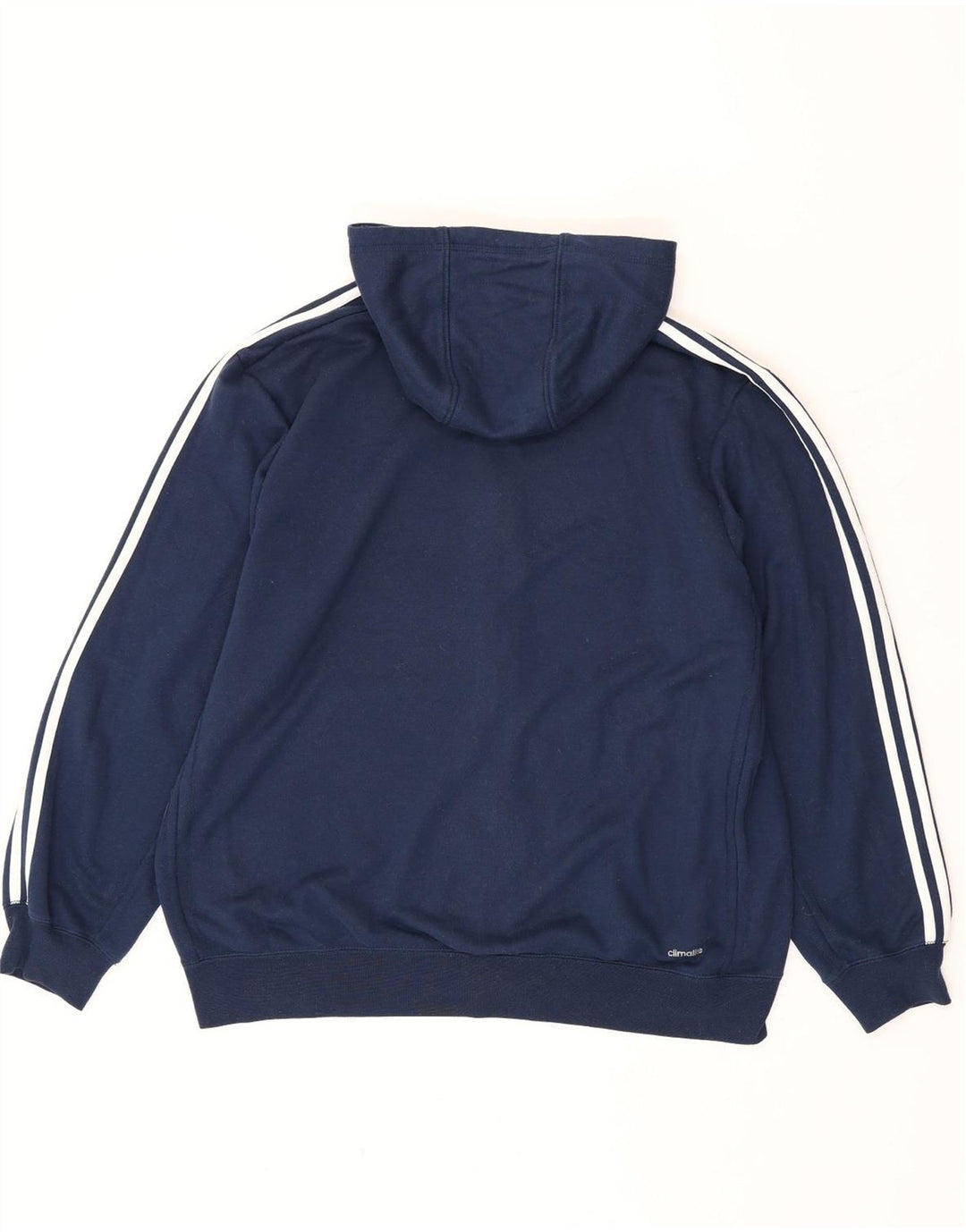 Felpa con cappuccio e zip Adidas Climalite da uomo XL in poliestere blu navy