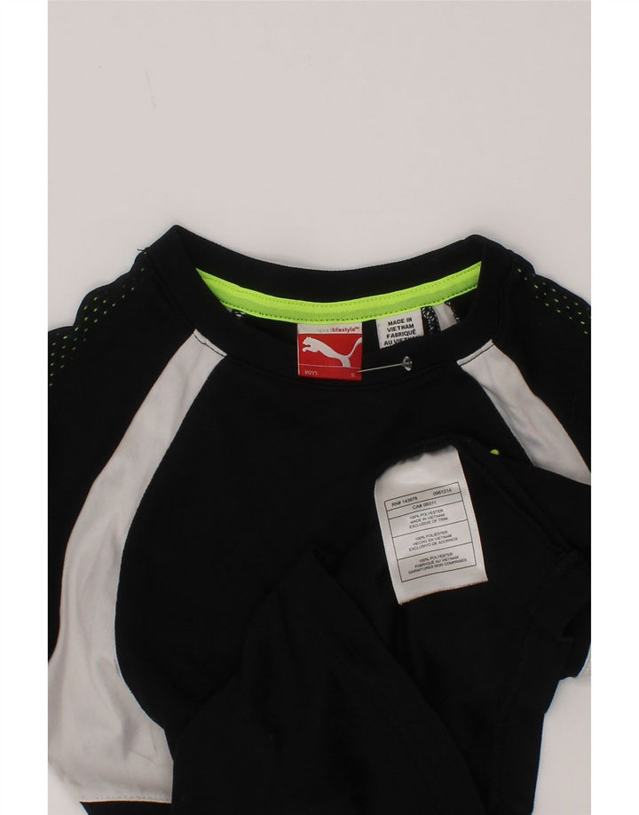 Maglietta Puma da bambino 4-5 anni in poliestere color block nero