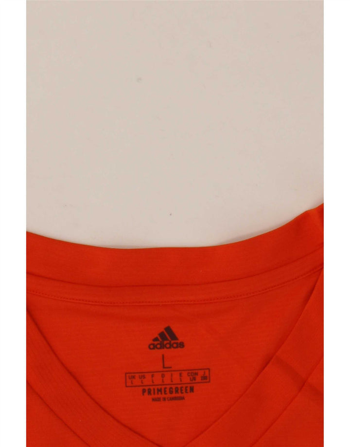 Top Adidas Aeroready da uomo a manica lunga grande arancione