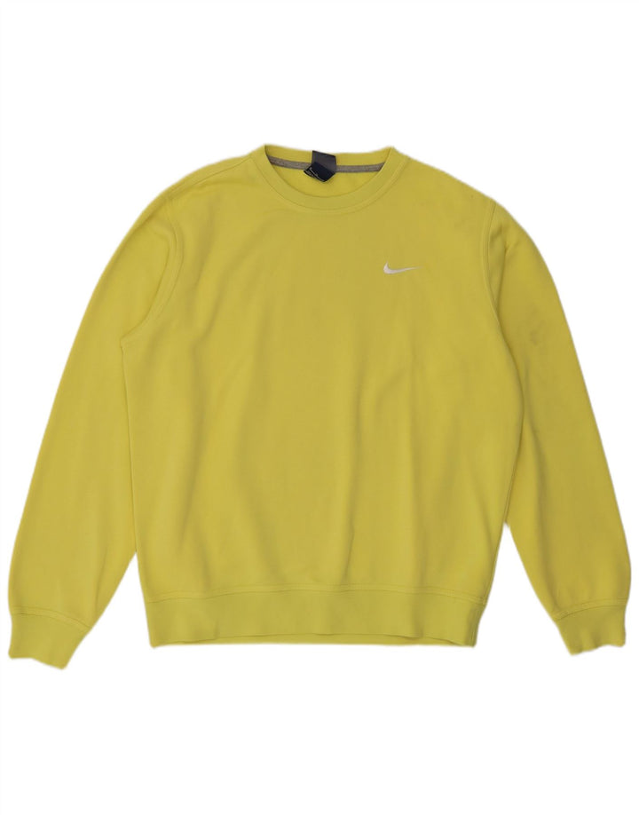Felpa Nike Uomo Maglione Cotone Giallo Medio
