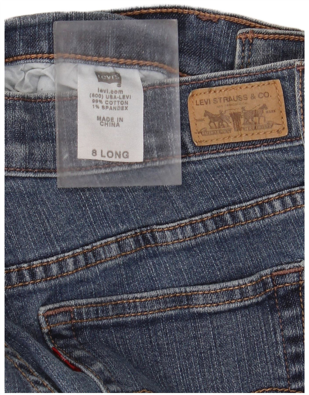 Jeans Levi's 515 Bootcut da donna US 8 medio W28 L30 cotone blu