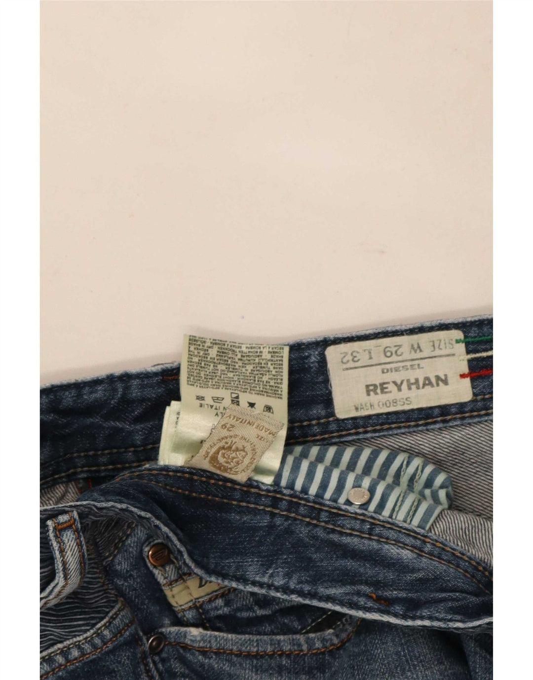 Diesel Jeans Reyhan Bootcut da uomo W29 L32 in cotone blu navy