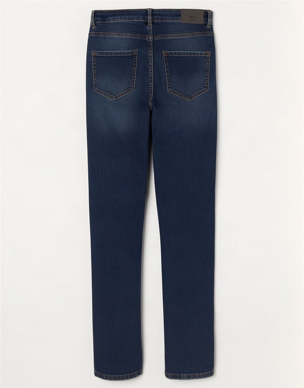 Jeans slim da donna Marks & Spencer UK 8 piccoli W26 L27 cotone blu navy