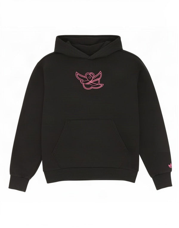 Felpa con cappuccio grafica da uomo Adidas XL in cotone nero