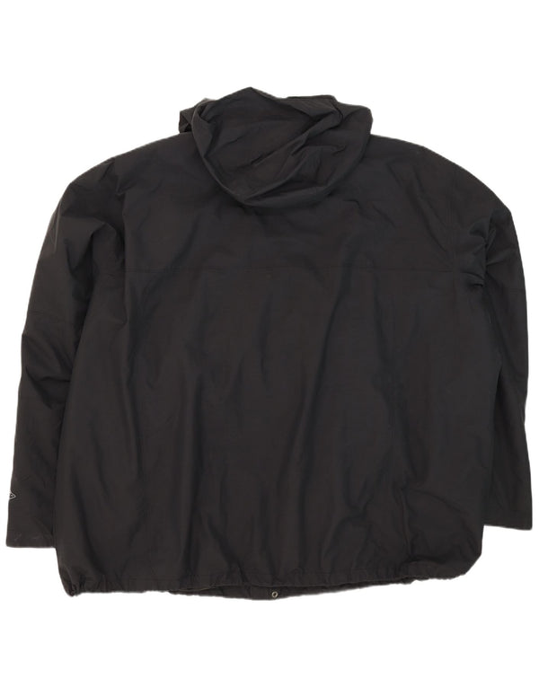 Giacca a vento con cappuccio da uomo Columbia UK 48 4XL nylon nero