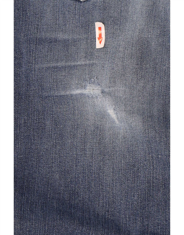 Jeans Carrera Uomo 700 Slim Distressed W33 L34 Cotone Blu