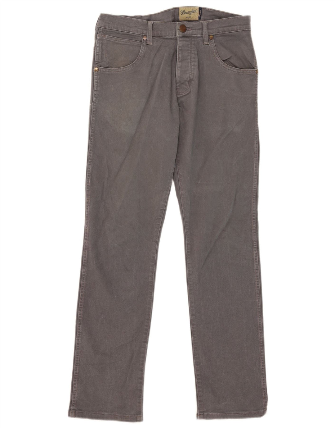 Jeans dritti da uomo Spencer WRANGLER W32 L32 cotone grigio