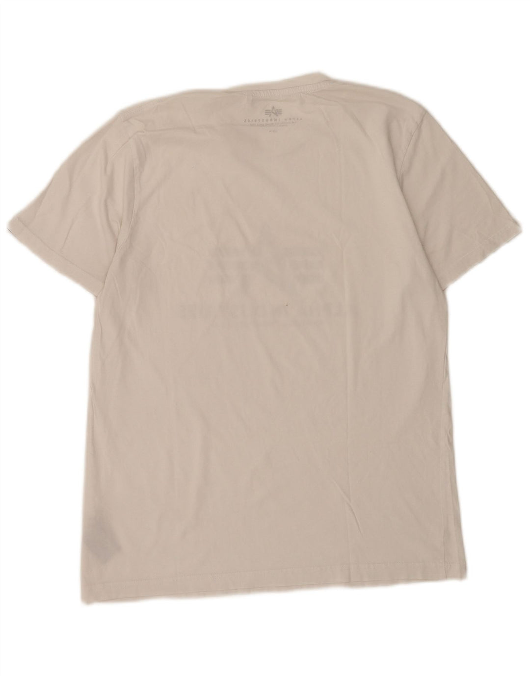 T-shirt grafica da uomo Alpha Industries in cotone bianco medio