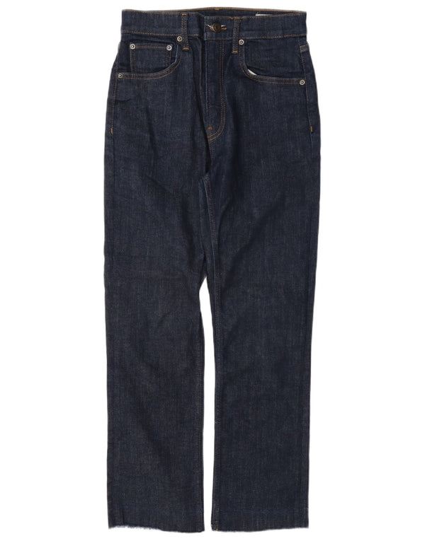 Jeans corti a vita alta da donna Zara EU 38 Small W28 L26 Blu navy