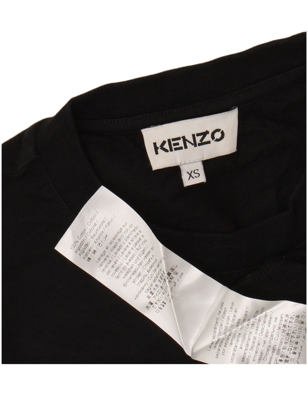 T-shirt grafica da uomo Kenzo Top XS in cotone nero