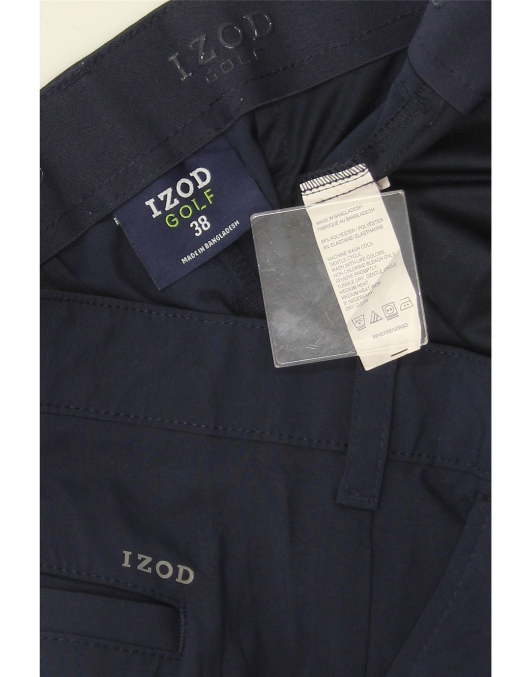 Pantaloncini cargo da uomo IZOD W38 XL poliestere blu navy