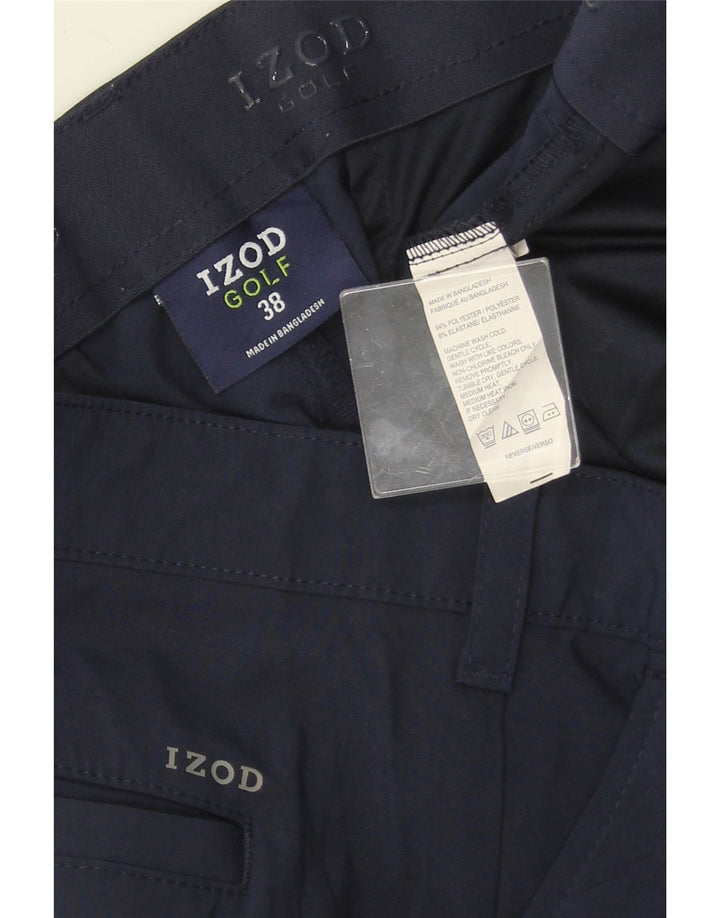 Pantaloncini cargo da uomo IZOD W38 XL poliestere blu navy