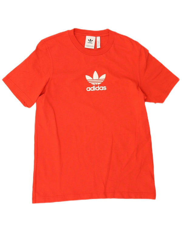 T-shirt grafica da uomo Adidas Top in cotone rosso medio