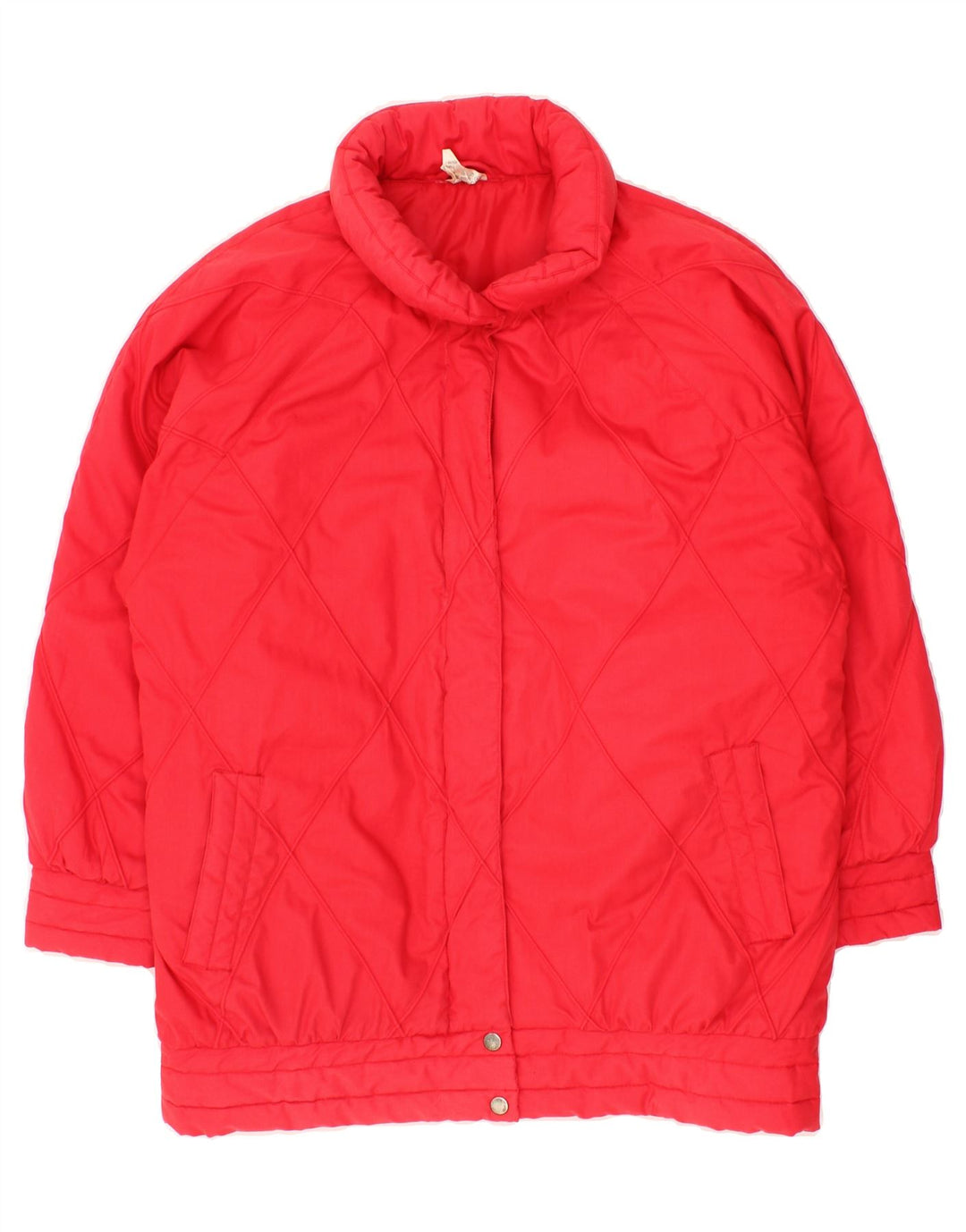 VINTAGE Womens Oversized Padded Jacket US 14 XL Pink Polyester Vintage Vintage and Second-Hand Vintage from Messina Hembry 